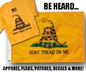 Gadsden Flag, T-shirt and flag, apparel
