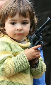 toddler with gun